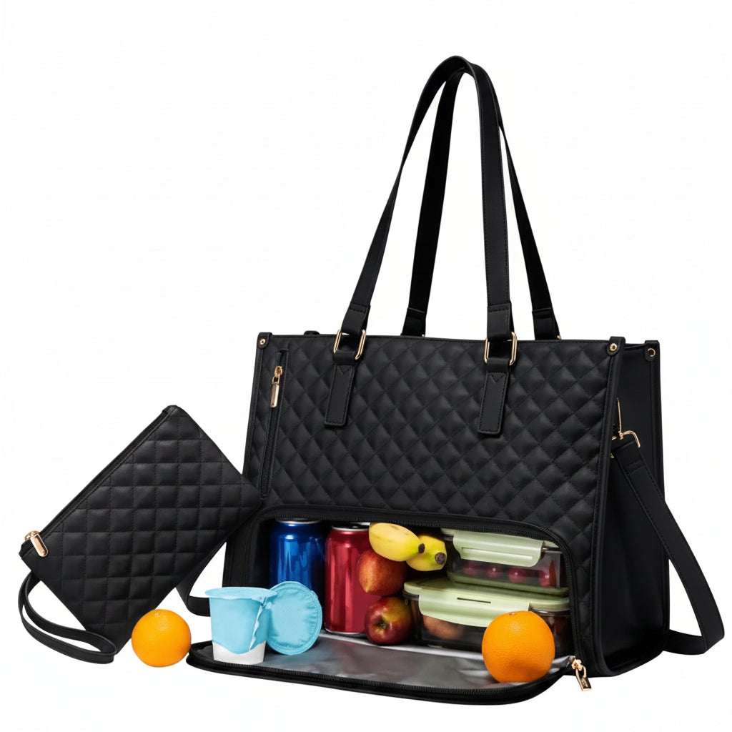 Moktan Sabai 2 in 1 Insulated Lunch Tote with Laptop Compartment 15 Inch Work Bag