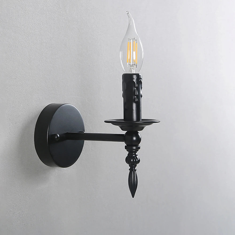 Moktan Sabai Vintage Industrial Wall Sconce Retro Candle Wall Lamp Bedside Stair Hallway
