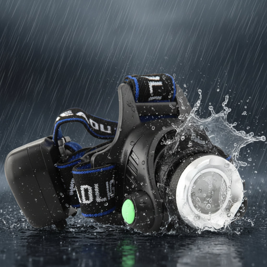 Ganstrad Powerful LED Headlamp Zoomable Rechargeable Waterproof for Camping Fishing