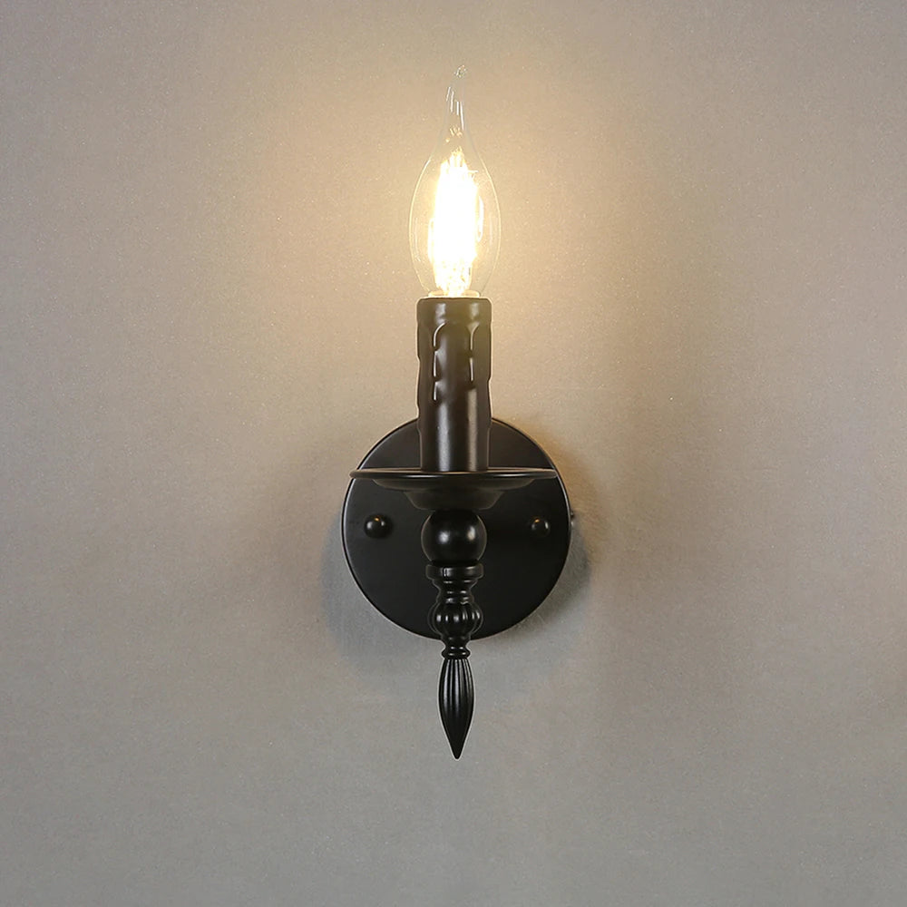 Moktan Sabai Vintage Industrial Wall Sconce Retro Candle Wall Lamp Bedside Stair Hallway
