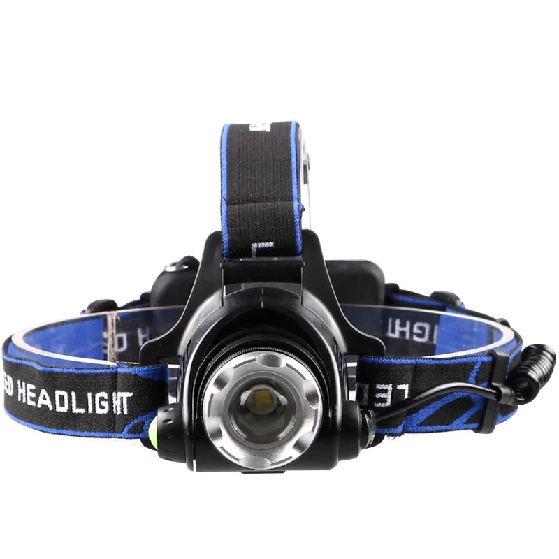 Ganstrad Powerful LED Headlamp Zoomable Rechargeable Waterproof for Camping Fishing