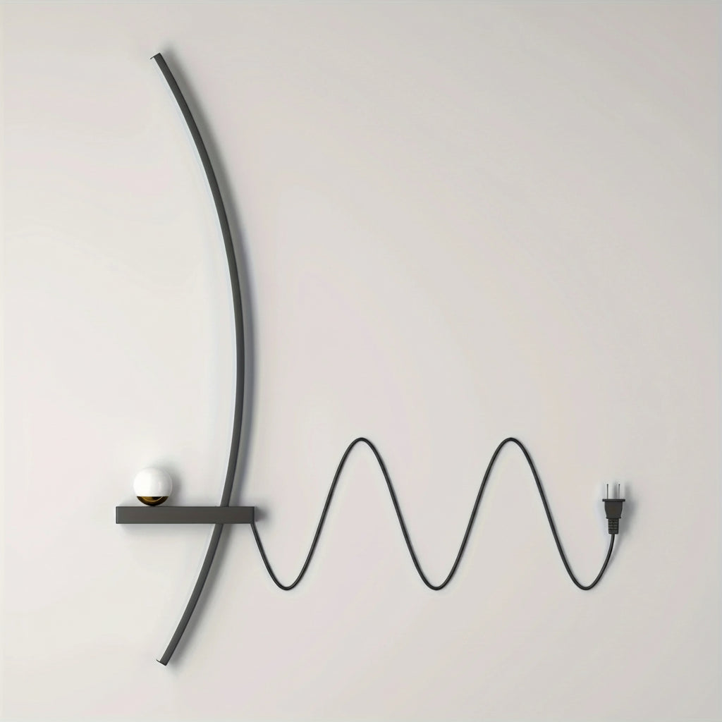 Moktan Sabai 2pcs Modern Adjustable LED Wall Sconce 31.5" Arched Bedside Lamp 3000K Warm Glow