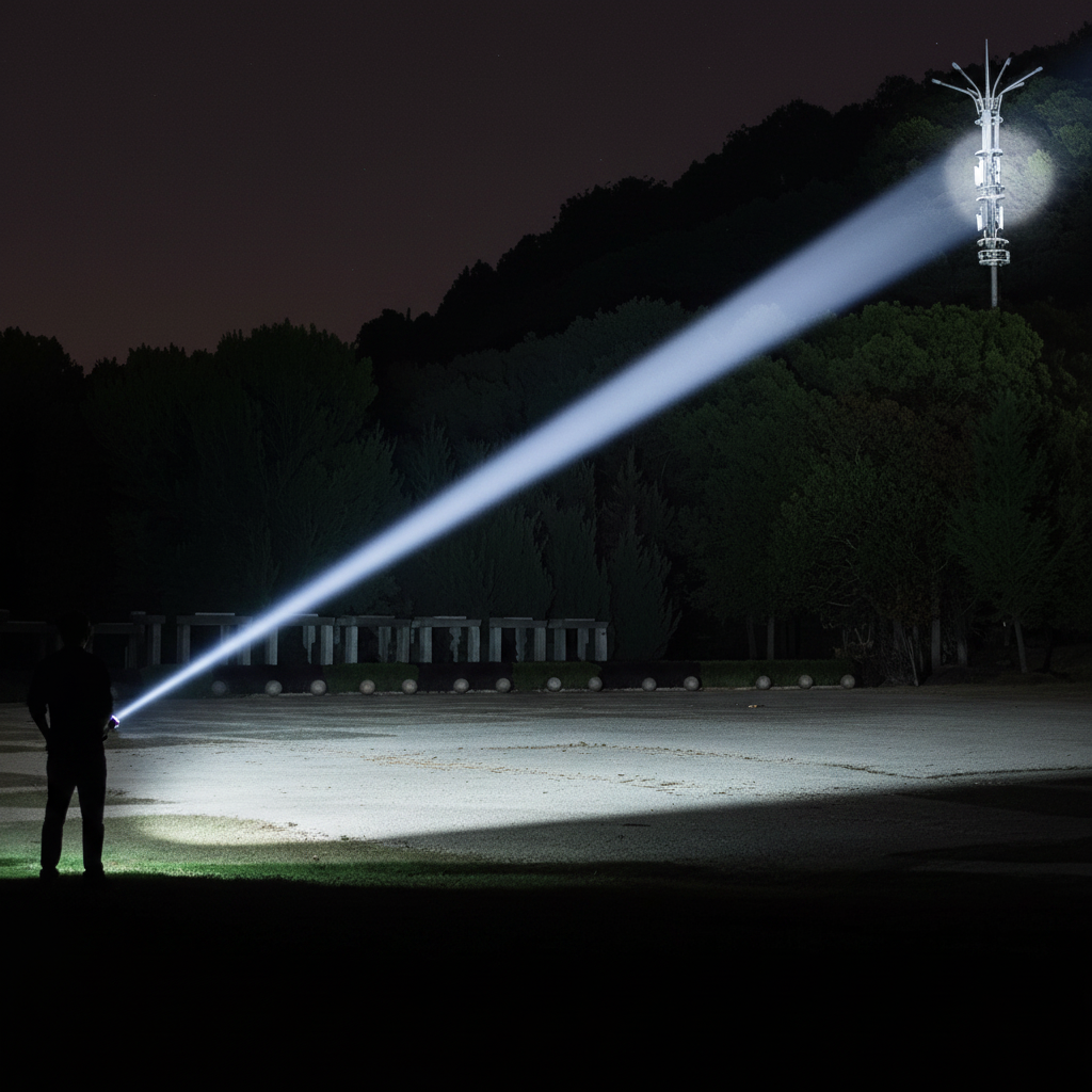 Moktan Sabai Rechargeable LED Flashlight | High Lumen Zoomable Torch with LCD Power Display